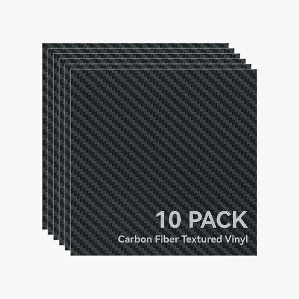 Bambu Lab Verwijderbare Vinyl – Carbon Look (Structuur) – 300×300 mm – 10 stuks