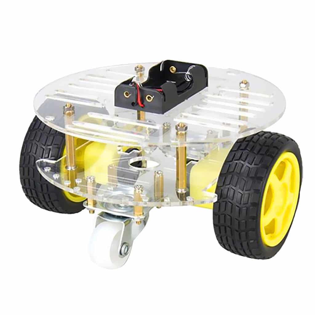 2WD dubbeldekker robot chassis - Rond