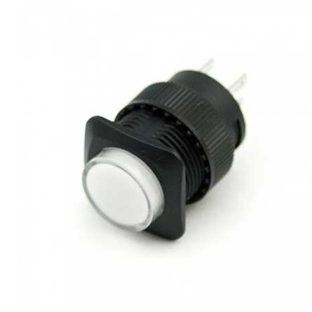 16mm Verlichte drukknop - Wit