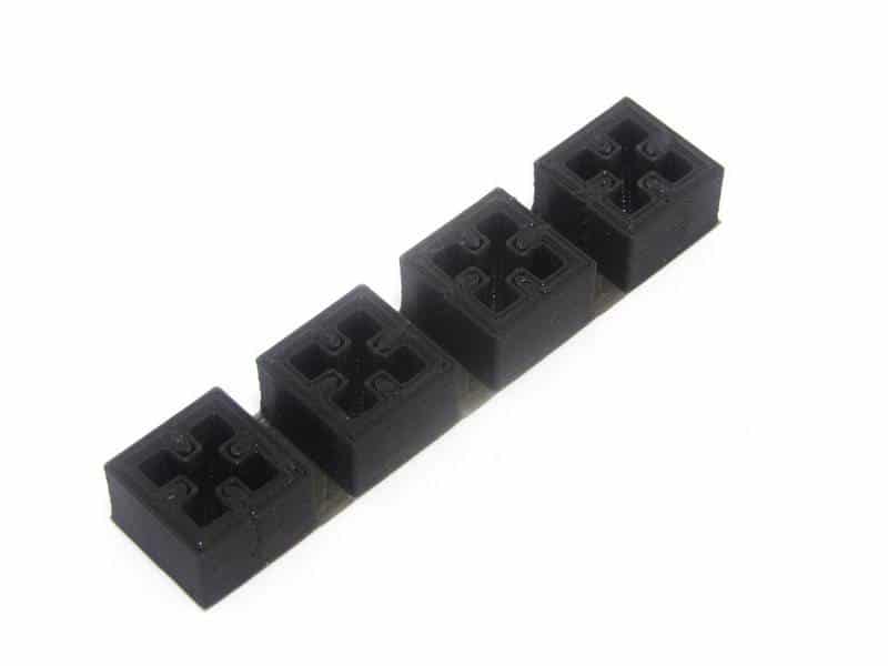 Zwarte 3D-geprinte eindkappen voor MakerBeam (4stuks)