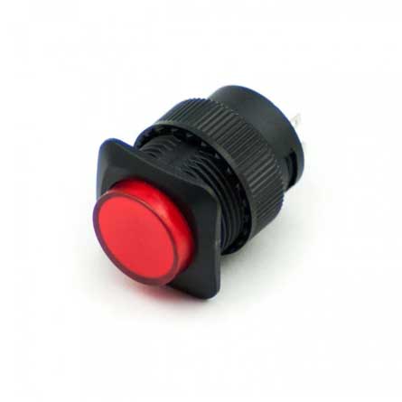 16mm Verlichte drukknop - Rood