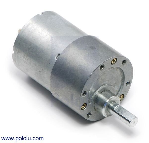 131:1 Metal Gearmotor 37Dx57L mm | 131:1 Metal Redüktörlü 80RPM Dc Motor