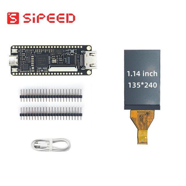 Tang Nano 9K FPGA Geliştirme Kartı GOWIN GW1NR-9 RISC-V HDMI + 1.14 lcd Ekran