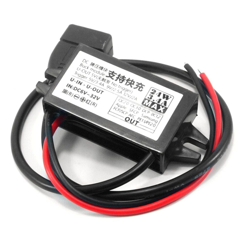 DC - DC 24W 6V - 32v dan 5v 3.4a - 9V/2.5A - 12V/2A Voltaj Düşürücü