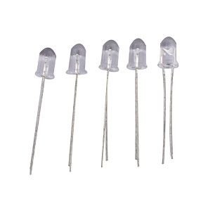 5mm Şeffaf Beyaz Flaşörlü LED Paketi | 10 Adet