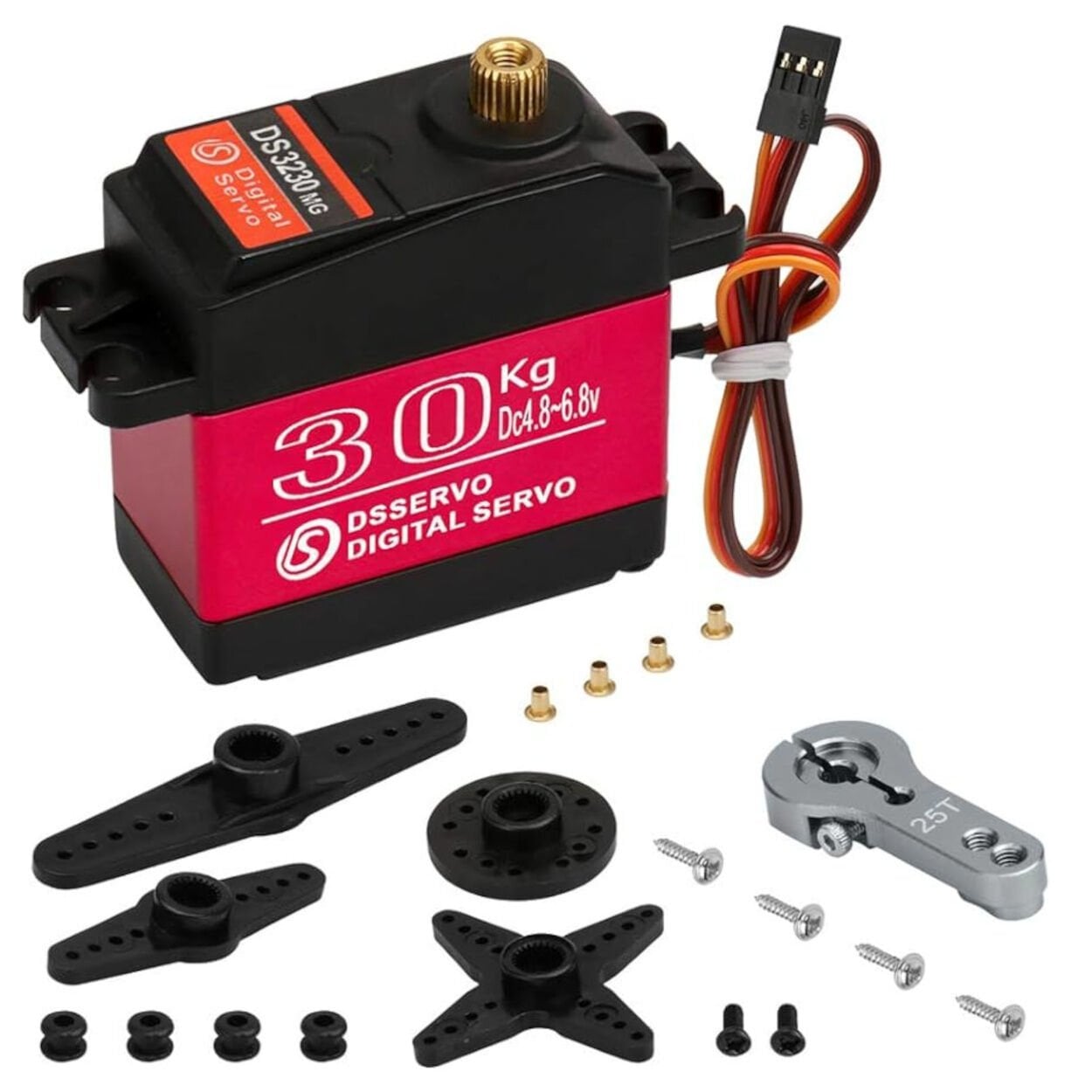 DSSERVO DS3230 Pro 30KG Su Geçirmez Dijital Servo Motor 180° 34KG/0.09sn@6.8V