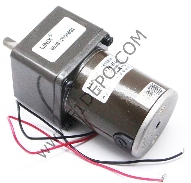 Linix 60mm 24v 15 Rpm Redüktörlü Tork Dc Motoru - 60jb120g