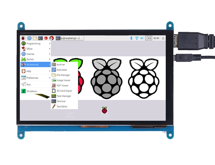 Raspberry Pi 7'' inch 800x480 touch HDMI RESiSTiVE