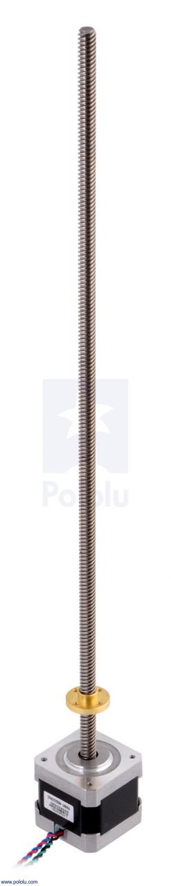 Stepper Motor With 38 cm Lead Screw: Bipolar, 200 Steps/Rev, 42×38mm, 2.8V, 1.7 A/Phase - 38cm Vidalı Milli Bipola Nema 17 Step Motor