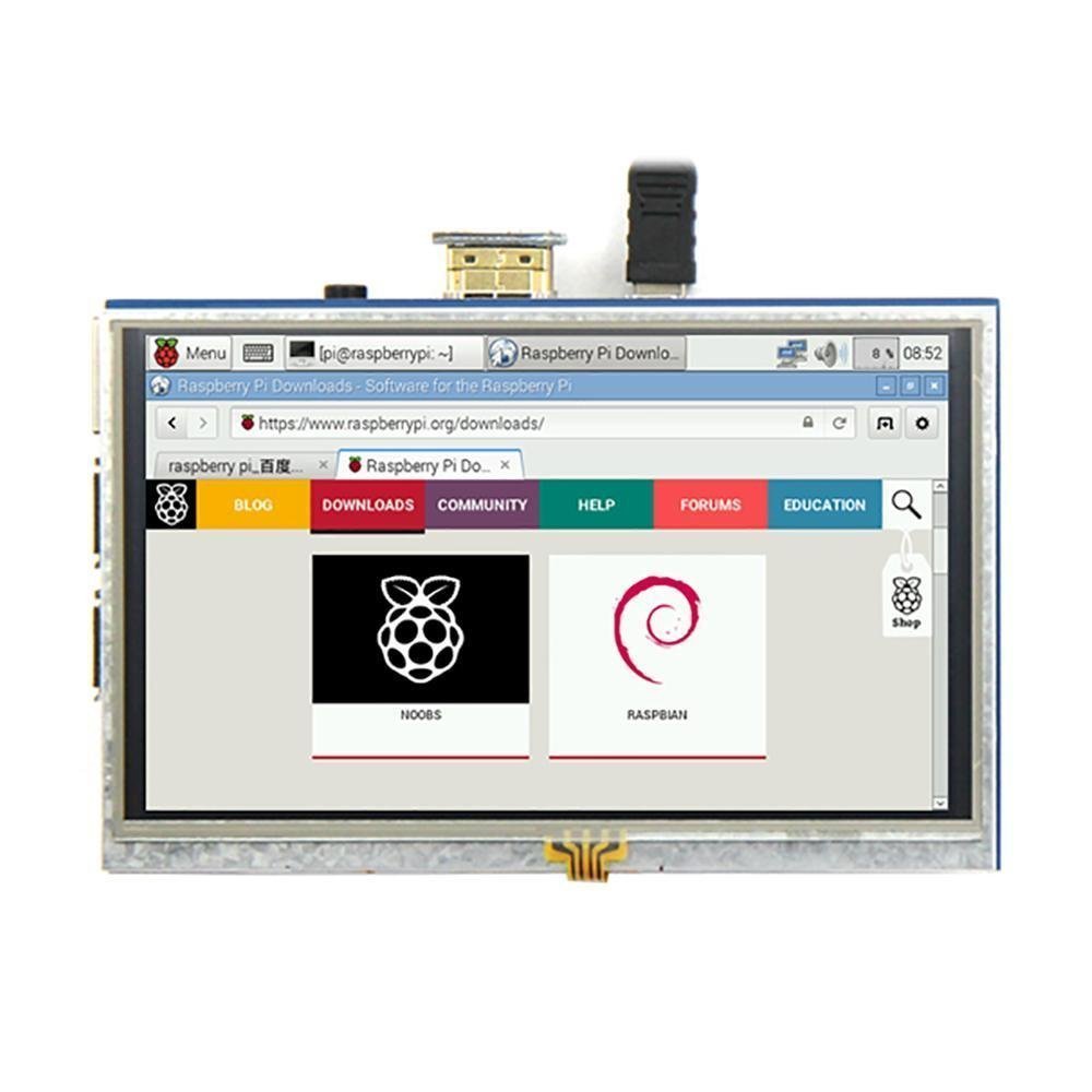Raspberry Pi 5'' inch 800x480 Touch HDMI RESiSTiVE