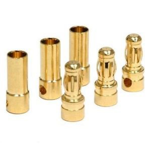 3.5 mm Gold Banana Plug Jak ( 3 erkek 3 dişi 3 daralon makaron )
