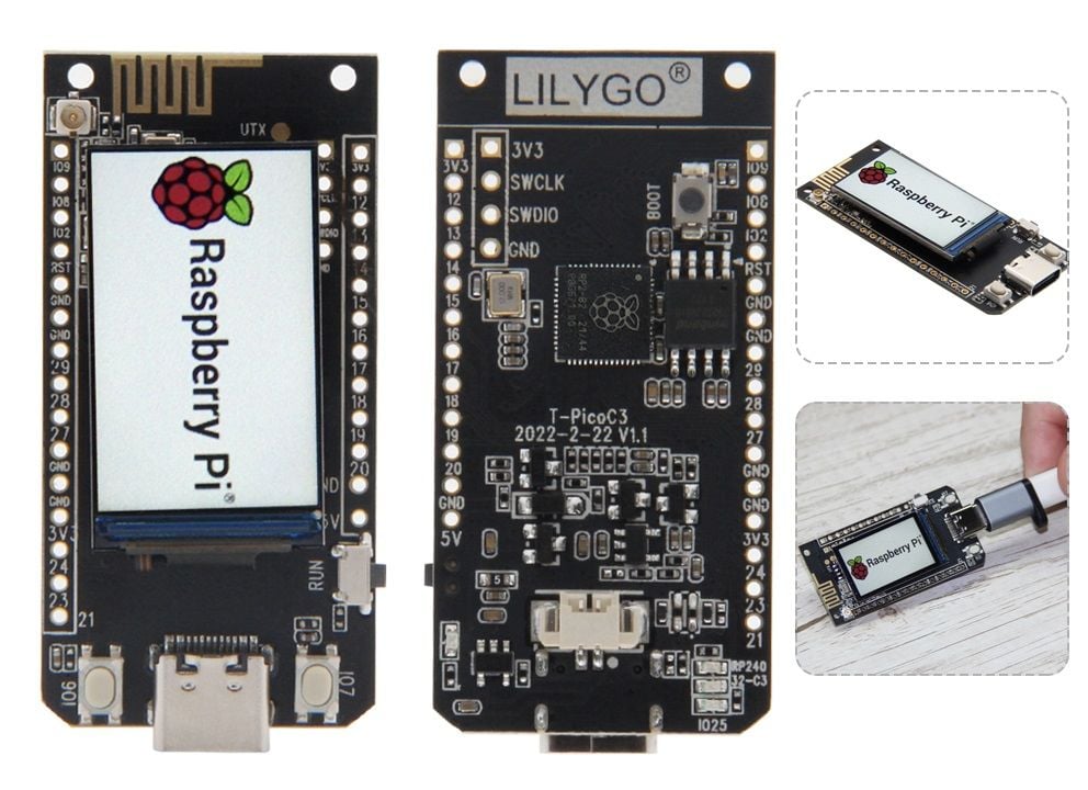 LILYGO T-PicoC3 ESP32-C3 RP2040 1.14 Lcd