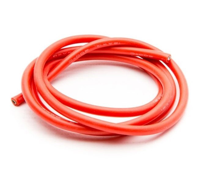 12 AWG Silikon Kablo 1 Metre Kırmızı Renk