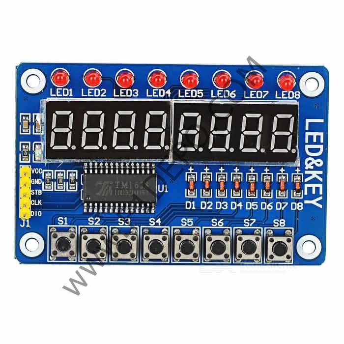 Tm1638 Arduino 7 segment 8-Bit Dijital için Tuş Ekran