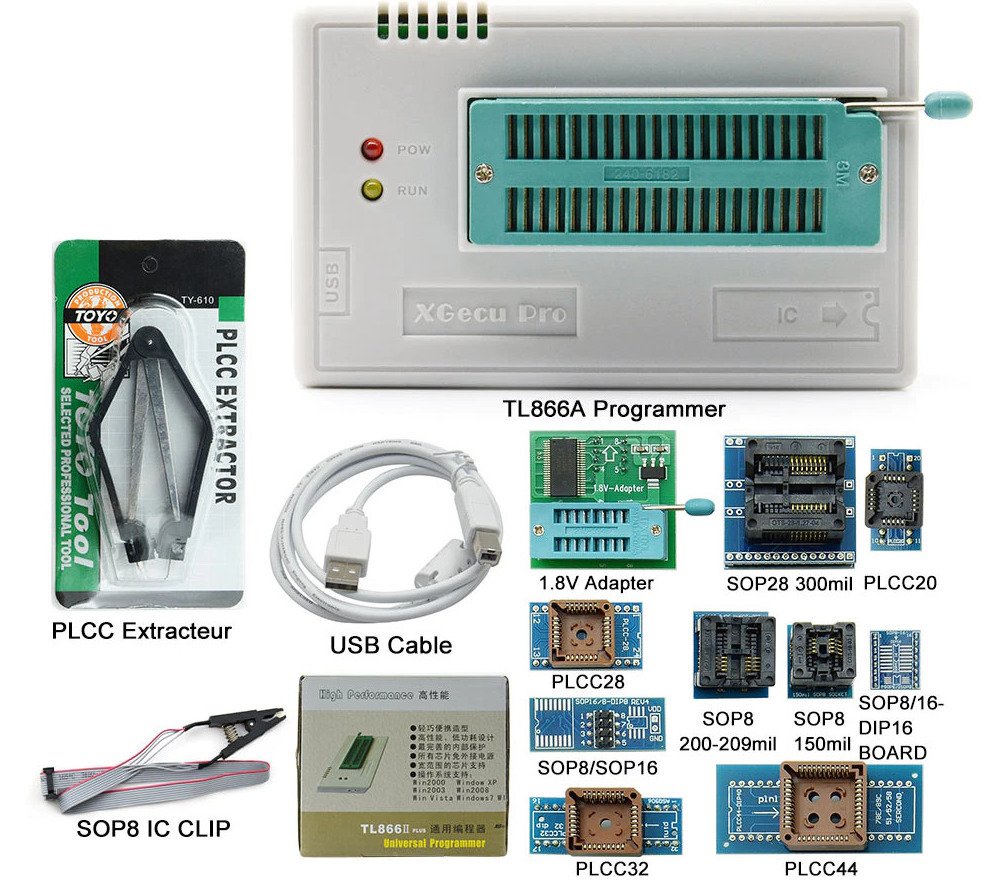 TL866II Plus Universal USB Programlayıcı +14 Parça