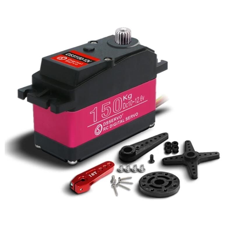DSSERVO DS51150 Pro 150KG Su Geçirmez Dijital Servo Motor 180° 173kg /0.19s/12.6V