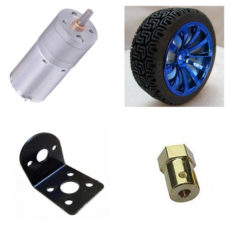12v 10 Rpm 25mm Motor ve Teker Seti