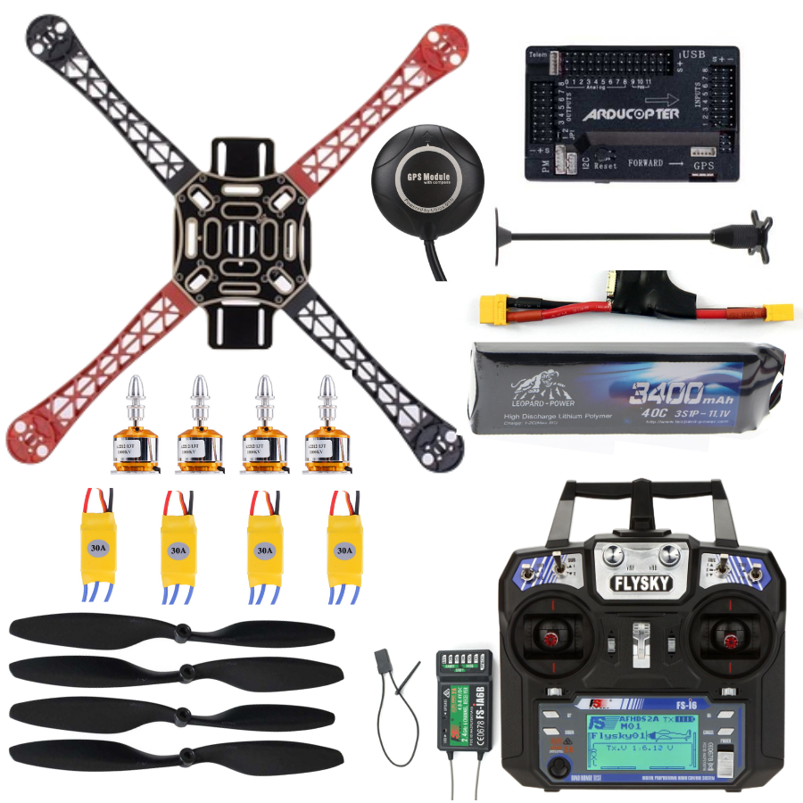F450 Drone Kiti Apm 2.6 Ardupilot Combo Set 6 kanal kumandalı