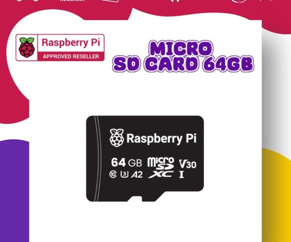 Official Raspberry Pi Micro SD Card A2 Class with Raspberry Pi OS
