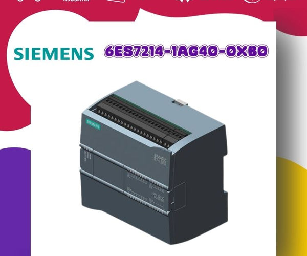 SIEMENS : 6ES7214-1AG40-0XB0 CPU, 1214C, SIMATIC S7-1200 PLCs, DC/DC/DC, 14 Digital Inputs, 2 Analogue Inputs, 10 Outputs, 24 Vdc
