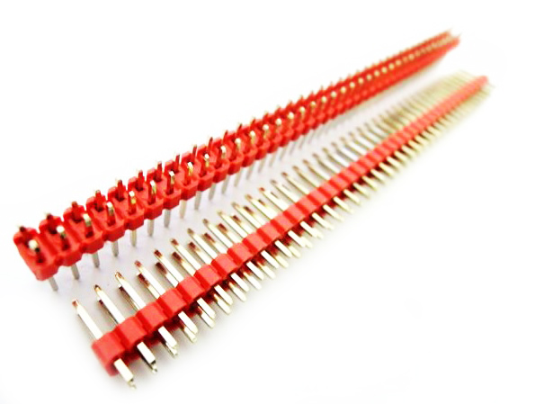 Pin Header 2x40 Male 2.54mm Red