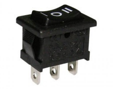 Rocker Switch ON-OFF-ON Black