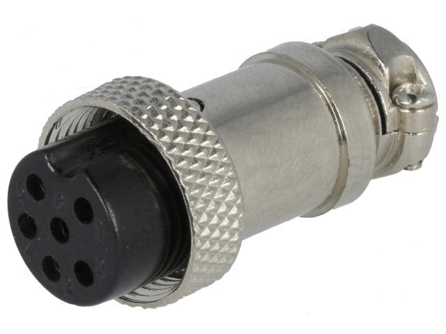 Microphone Connector Female 6-Pin - for Cable