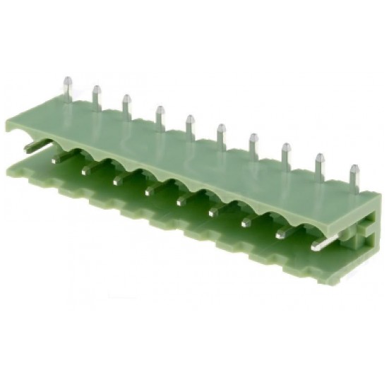 Κλέμα PCB 10 Pins Αρσενική Γωνία (P5.08)