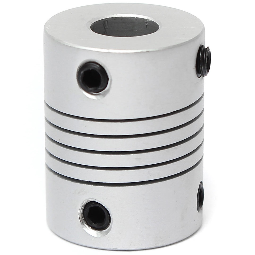 Aluminum Flex Shaft Coupler - 6.35mm to 6mm