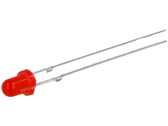 LED Diffused 3mm Κόκκινο