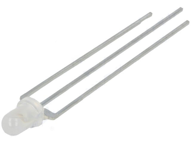 LED Diffused 3mm Bi-color Κόκκινο-Πράσινο