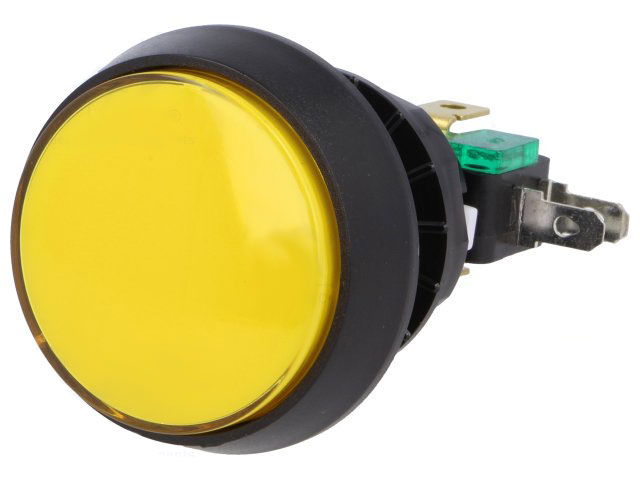 Dome Push Button 44mm - Yellow
