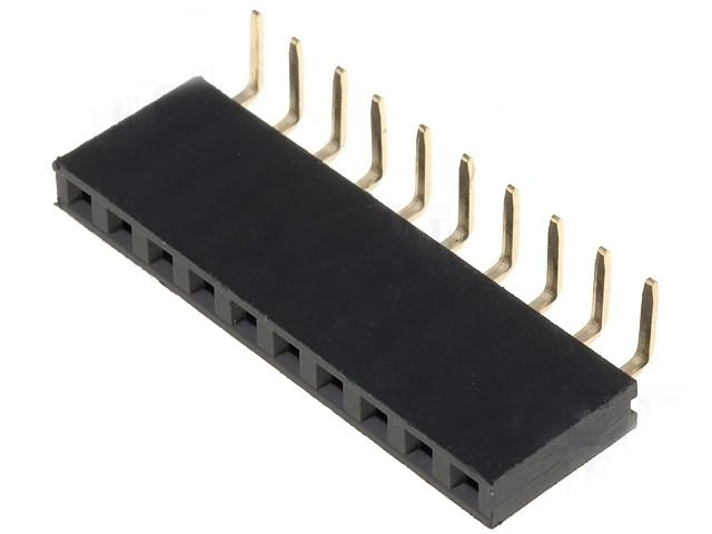 Pin Header 1x10 Female Right Angle