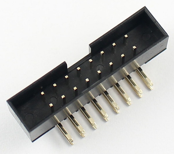 IDC Connector 2x8 Pin Male Angle