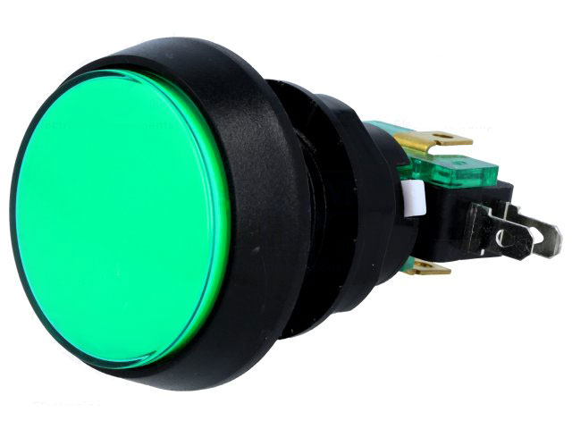 Dome Push Button 44mm - Green
