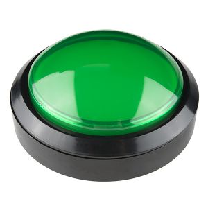 Big Dome Push Button - Green 100mm