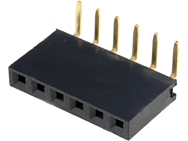 Pin Header 1x6 Female 2.54mm Right Angle
