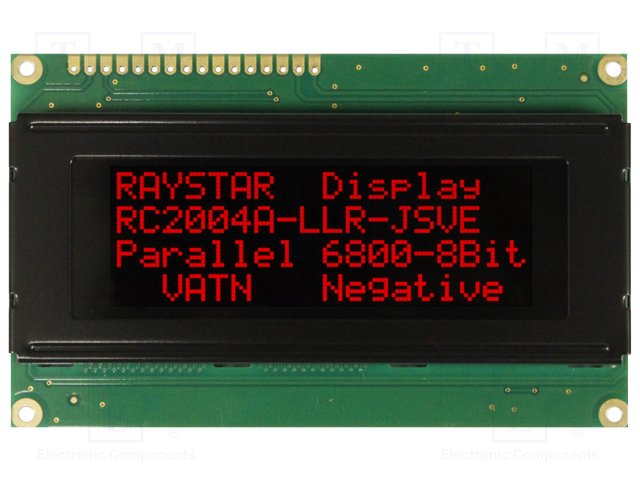 High Contrast 20x4 Character LCD - Red on Black 5V