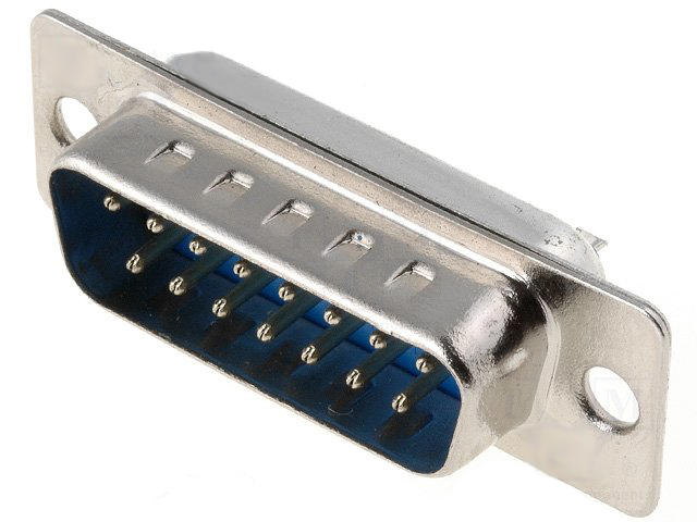 D-SUB Connector Male 15-pin - for Soldering