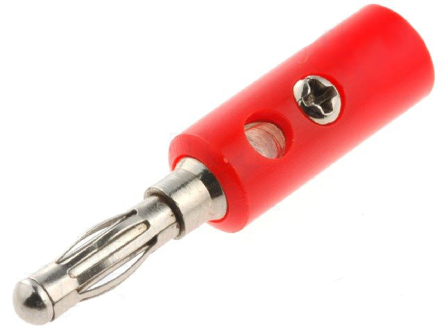 Ακροδέκτης Banana Male 4mm - Red
