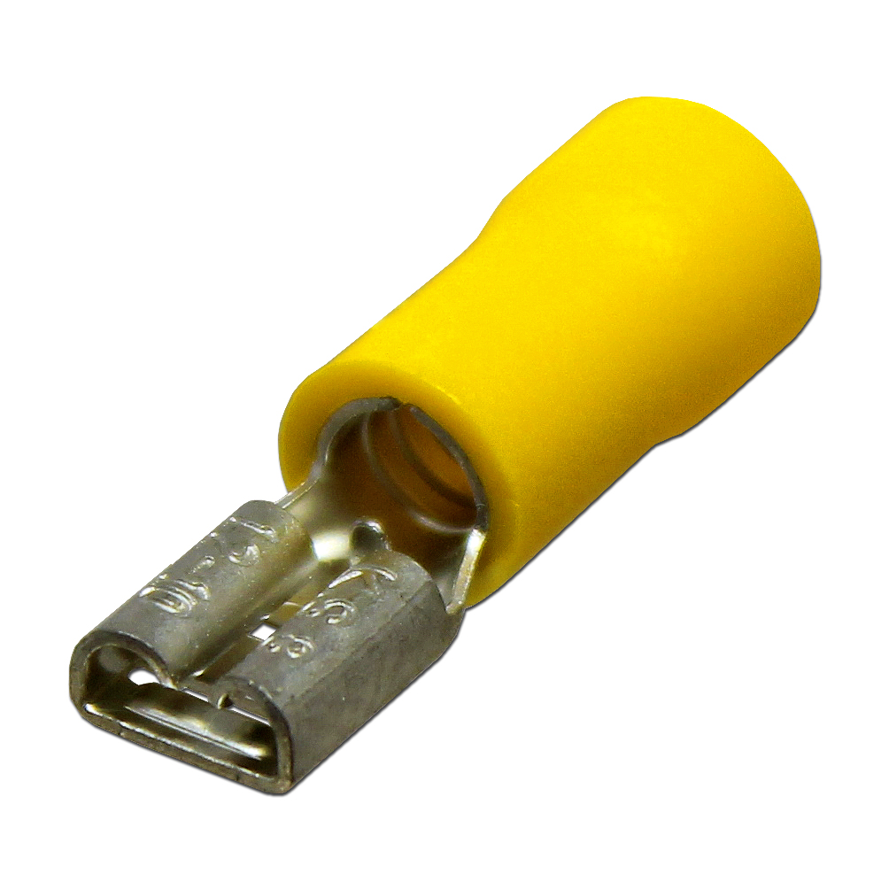 Ακροδέκτης Flat 6.4mm Female Yellow (bag of 100)