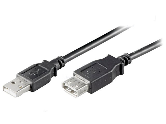Καλώδιο USB 2.0 A Αρσενικό σε A Θηλυκό 1.8m Μαύρο