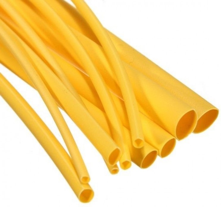 Θερμοσυστελλόμενο 2.4/1.2mm Κίτρινο - 1m