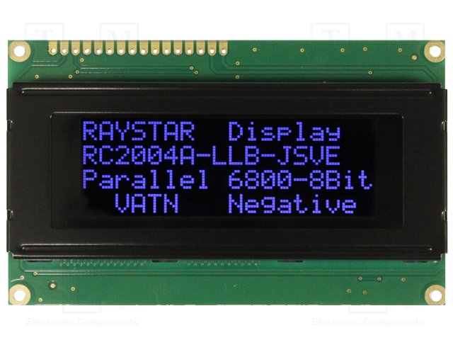 High Contrast 20x4 Character LCD - Blue on Black 5V