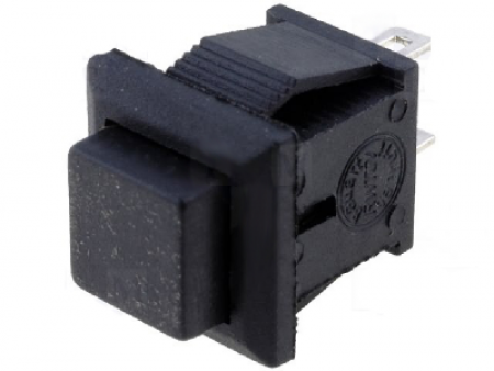 Push Button NC Τετράγωνο 11x13 - Μαύρο