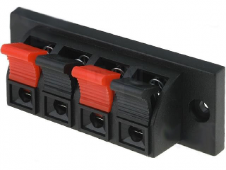 Push Terminal Stereo - Panel Mount (70mm)