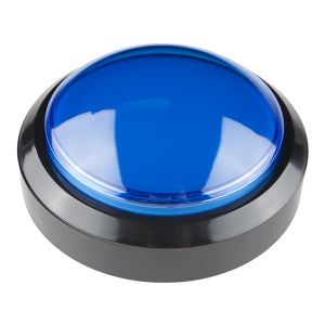 Big Dome Push Button - Blue 100mm