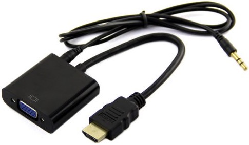 Προσαρμογέας HDMI σε VGA - Μαύρο