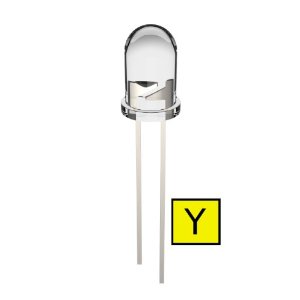 LED Διάφανο 5mm Κίτρινο