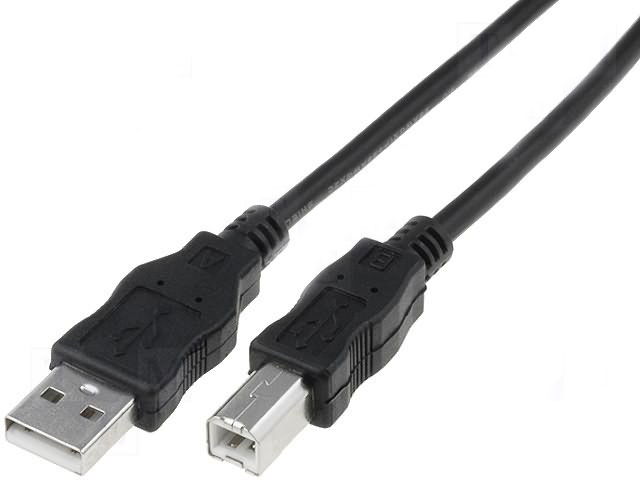 Καλώδιο USB 2.0 A σε B 1m Μαύρο